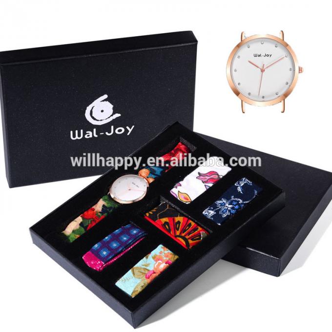 Sistema de lujo tejido logotipo de encargo del reloj del regalo de la correa de la Wal-alegría para el reloj del niño de la banda DIY del cambio de los relojes de los diseñadores de las mujeres de la muchacha
