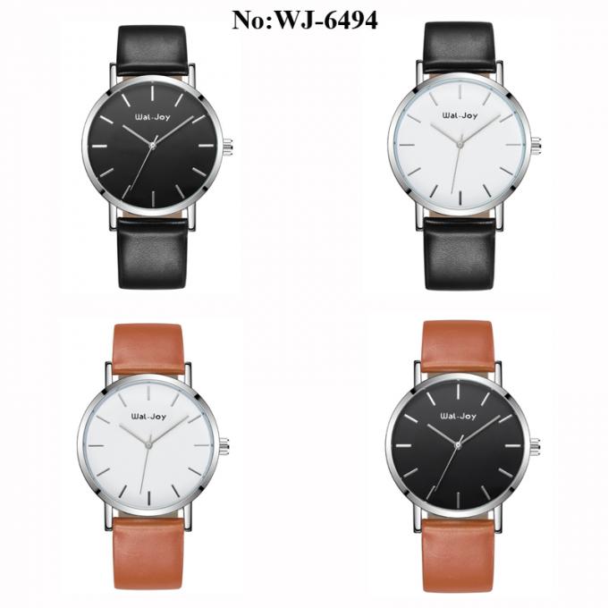 Reloj análogo de la venta WJ-7967 de los relojes de los hombres de la muñeca de la moda de los hombres calientes del cuero