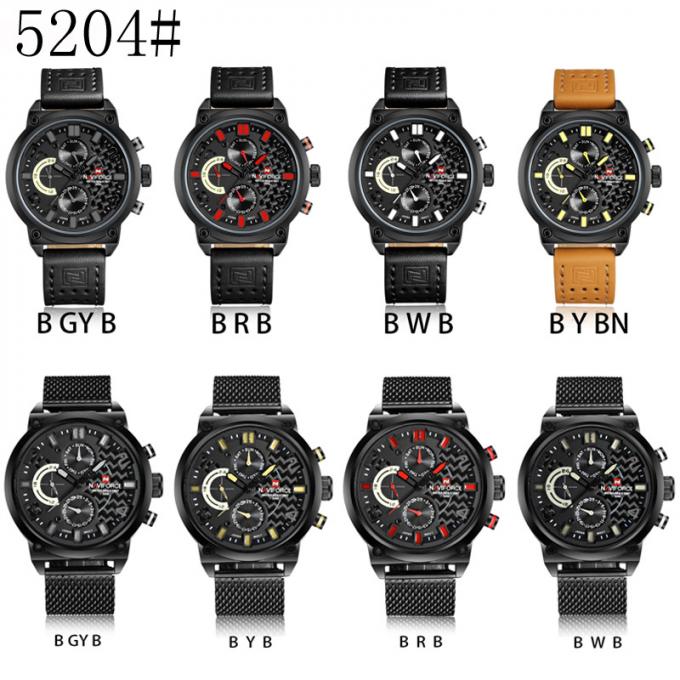 Relojes directos del deporte del reloj CURREN del cuero de la fábrica de CURREN-8291 China