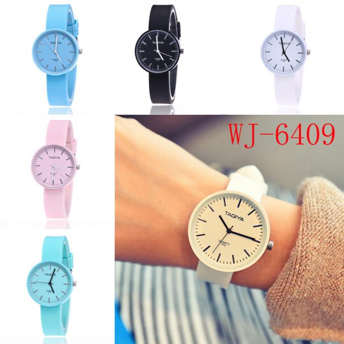 Mujeres minimalistas permutables del reloj de la suposición de la marca de la Wal-alegría WJ9008 calificadas reloj de las mujeres del silicón