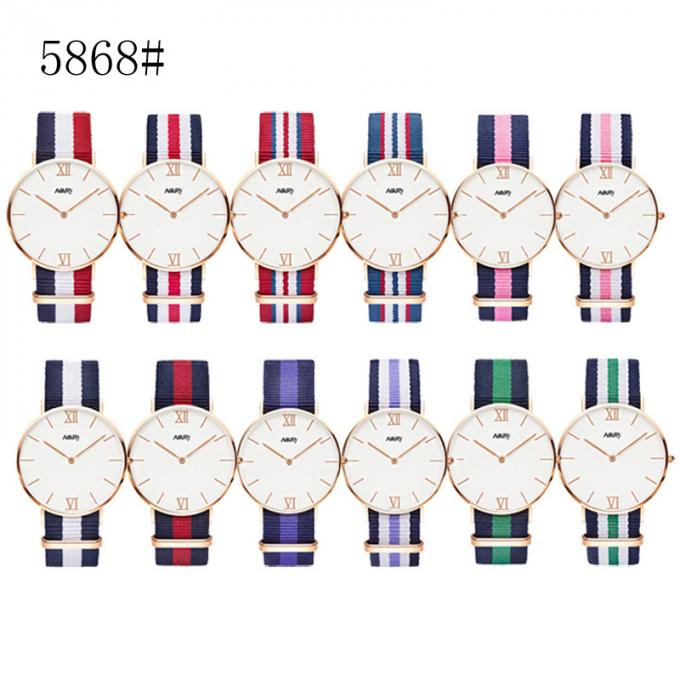 Relojes impermeables de los nuevos del diseño WJ-3751-3 del cuarzo handwatches de cuero de alta calidad unisex de los relojes