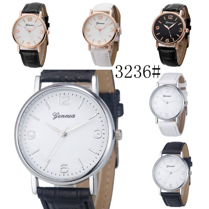 Relojes impermeables de los nuevos del diseño WJ-3751-3 del cuarzo handwatches de cuero de alta calidad unisex de los relojes