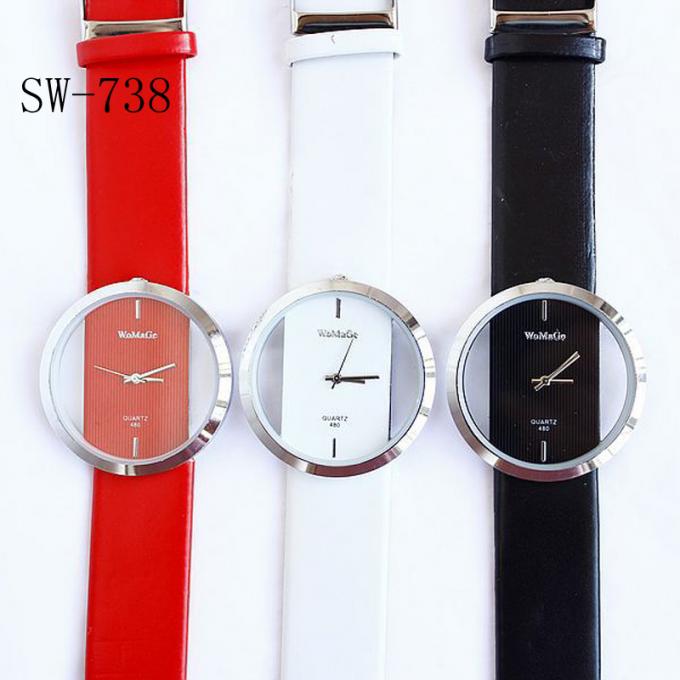 Los hombres vendedores calientes de WJ-7126 Vogue no miran ningún precio bajo de los pequeños del OEM del logotipo relojes de cuero de los relojes