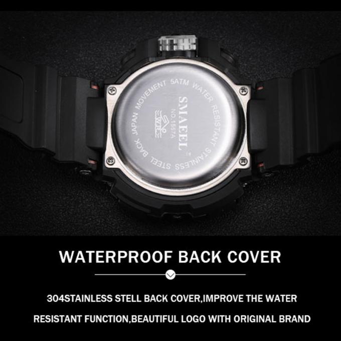 Silicón barato casual Handwatches del precio de los últimos del diseño SMAEL de la moda WJ-7398 de los hombres de los relojes de la cara de la marca relojes grandes de Digitaces